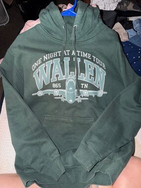 One Night At A Time Tour Green Pullover Hoodie